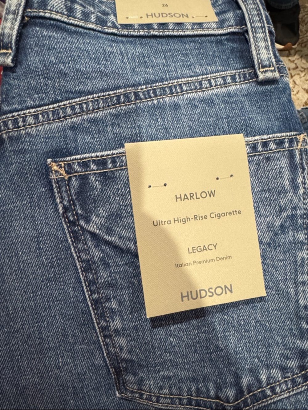 Hudson Jeans Harlow Ultra High-Rise Cigarette in medium blue